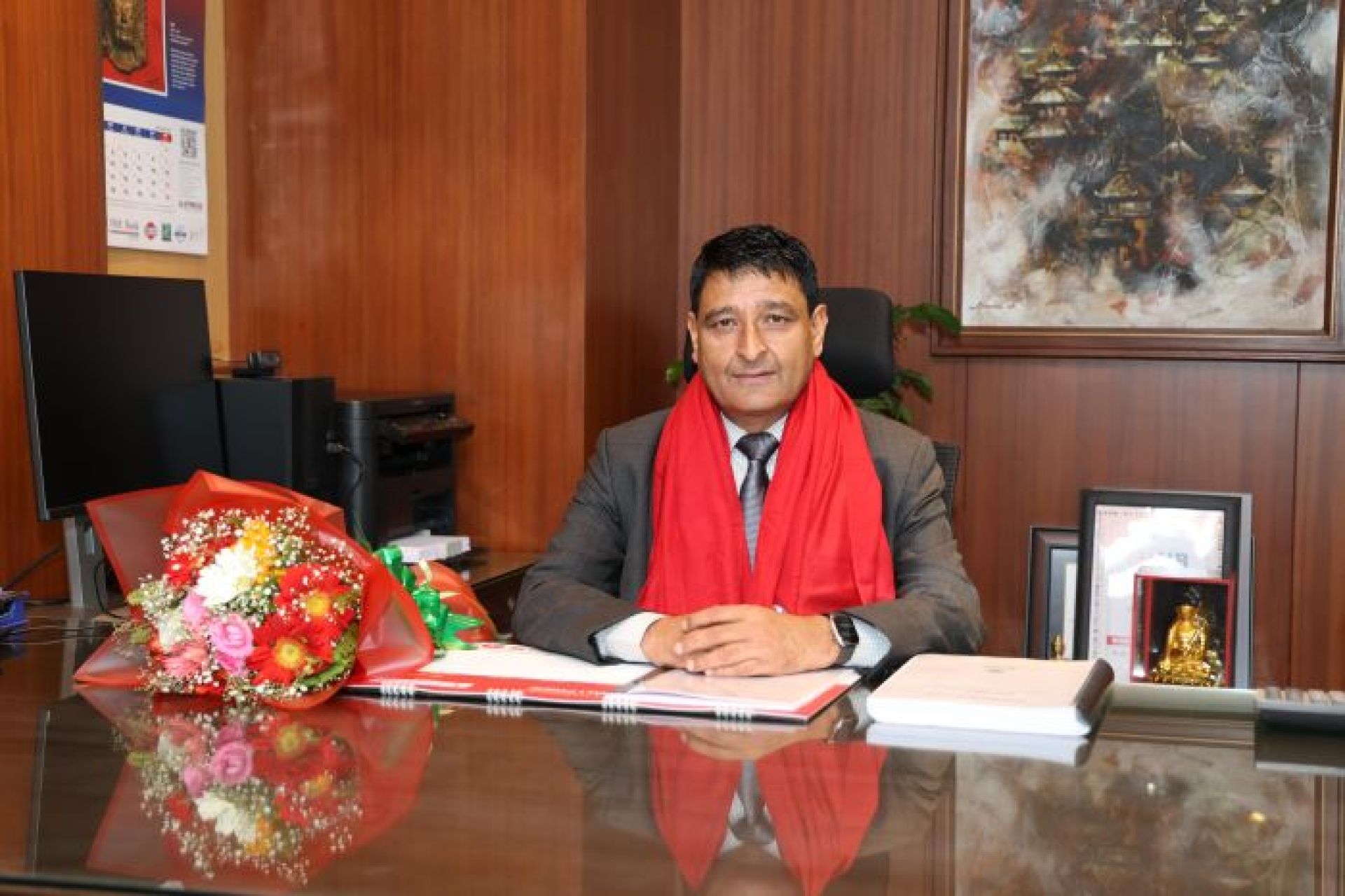 ग्लोबल आइएमई बैंकका सिईओ सुरेन्द्रराज रेग्मीद्वारा पदभार ग्रहण
